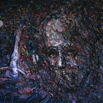 Peinture intitulée "Portrait de M au pl…" par Patrick Danion (spasp), Œuvre d'art originale, Acrylique