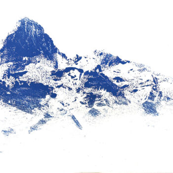 Peinture intitulée "Bleu 6" par Patrick David, Œuvre d'art originale, Acrylique