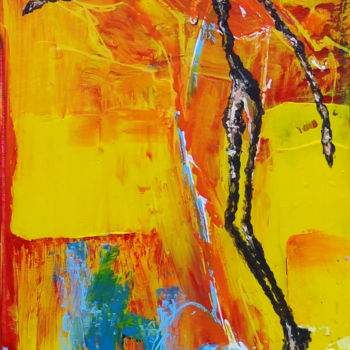 Painting titled "l' homme vacillant…" by Patrick Delahaye, Original Artwork, Acrylic