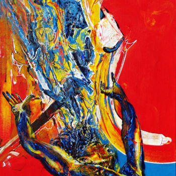 Peinture intitulée "le déchu" par Patrick Delahaye, Œuvre d'art originale, Acrylique