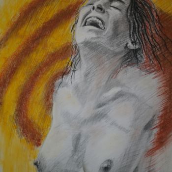 Dessin intitulée "série portrait 07" par Patrick Dorigny, Œuvre d'art originale, Pastel