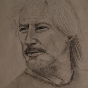 Drawing titled "série portrait 04" by Patrick Dorigny, Original Artwork, Graphite