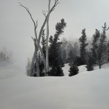 Painting titled "Blizzard" by Patrick Egger, Original Artwork, Acrylic Mounted on Wood Stretcher frame