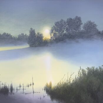 제목이 "Embruns et lumière"인 미술작품 Patrick Egger로, 원작, 아크릴 나무 들것 프레임에 장착됨