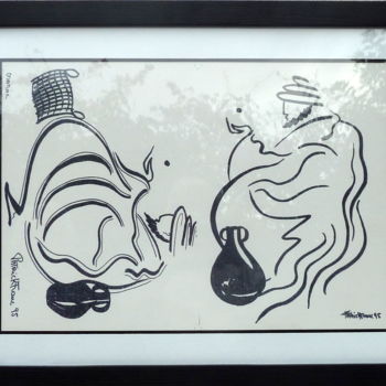 Painting titled "LES DEUX MENDIANTS" by Patrick Franc, Original Artwork