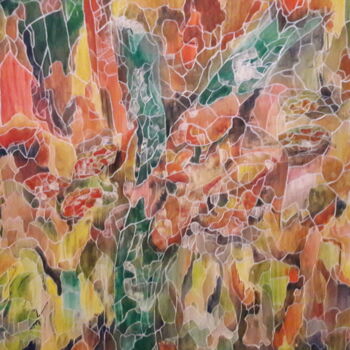 Peinture intitulée "sous bois" par Patrick Genet, Œuvre d'art originale, Huile