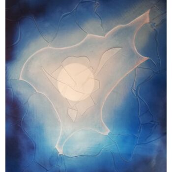 Painting titled "clair de Lune" by Patrick Genet, Original Artwork, Acrylic