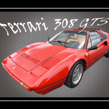 Photographie intitulée "Ferrari 308 GTS" par Patrick Ghomri, Œuvre d'art originale, Photographie numérique