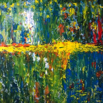 Painting titled "Reflets" by Patrick Gianina, Original Artwork, Acrylic