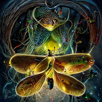 Arte digital titulada "Firefly" por Patrick Hager, Obra de arte original, Trabajo Digital 2D