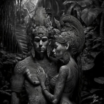Digital Arts titled "Spiritual Love One" by Patrick Hager, Original Artwork, AI generated image