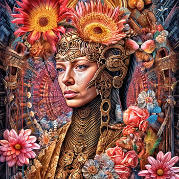 Digital Arts titled "Flowers of Rhythm" by Patrick Hager, Original Artwork, AI generated image