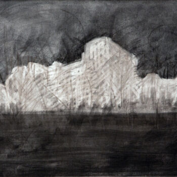 Zeichnungen mit dem Titel "Berge  (Corona Zeic…" von Patrick Huber, Original-Kunstwerk, Kohle