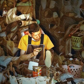 Fotografie mit dem Titel "The Shoemaker" von Patrick John Bennett (Patrice), Original-Kunstwerk, Digitale Fotografie