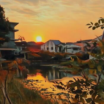 Arts numériques intitulée "Sunrise at Aiyakan" par Patrick John Bennett (Patrice), Œuvre d'art originale, Photographie non m…