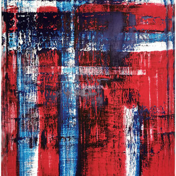 Schilderij getiteld "Blaugrana Part 1" door Patrick Joosten, Origineel Kunstwerk, Acryl