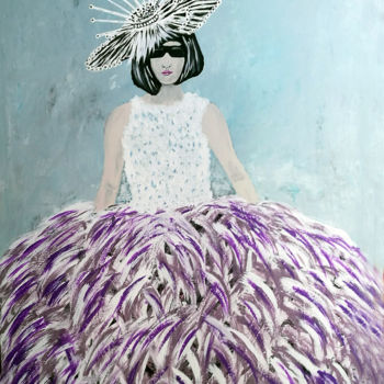 Картина под названием "Catwalk-Lady with f…" - Patrick Joosten, Подлинное произведение искусства, Акрил Установлен на Деревя…