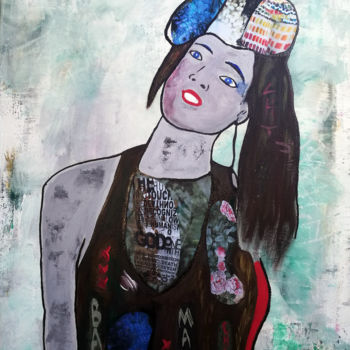 Painting titled "Miss 2020" by Patrick Joosten, Original Artwork, Acrylic