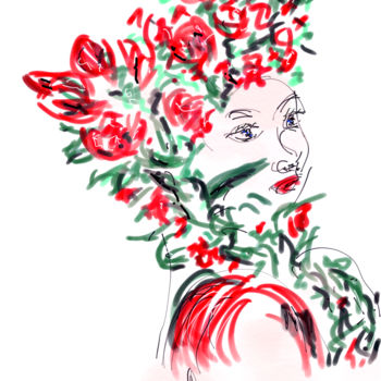 Grafika cyfrowa / sztuka generowana cyfrowo zatytułowany „Fête des fleurs” autorstwa Patrick Joosten, Oryginalna praca, Mala…