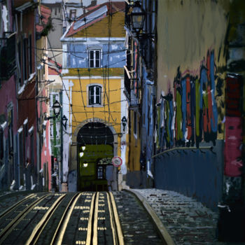 Digital Arts με τίτλο "Lisbon" από Patrick Joosten, Αυθεντικά έργα τέχνης, Ψηφιακή ζωγραφική