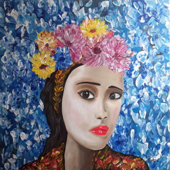 Painting titled "Agustina" by Patrick Joosten, Original Artwork, Acrylic