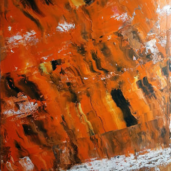 Schilderij getiteld "Waves" door Patrick Joosten, Origineel Kunstwerk, Acryl Gemonteerd op Frame voor houten brancard