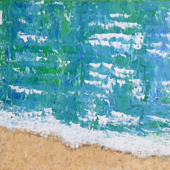 Schilderij getiteld "Tropical Sea" door Patrick Joosten, Origineel Kunstwerk, Acryl