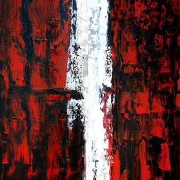 Peinture intitulée "Experimental Red N°4" par Patrick Joosten, Œuvre d'art originale, Acrylique