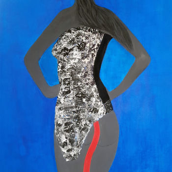 Malerei mit dem Titel "Body Back" von Patrick Joosten, Original-Kunstwerk, Acryl
