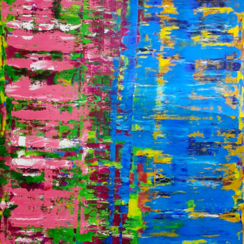Schilderij getiteld "Colors Symphony" door Patrick Joosten, Origineel Kunstwerk, Acryl