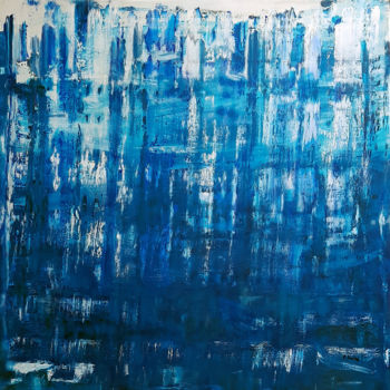 Pittura intitolato "Les Eaux Bleues" da Patrick Joosten, Opera d'arte originale, Acrilico