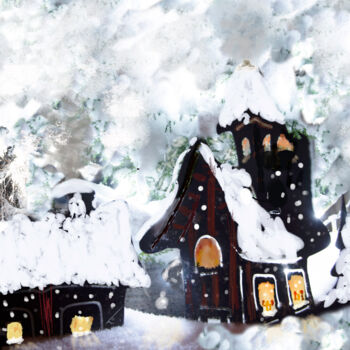 Arts numériques intitulée "Let's it snow!" par Patrick Kessler, Œuvre d'art originale, Peinture numérique