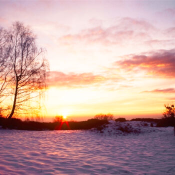 Photographie intitulée "Winter Sunset" par Patrick Kessler, Œuvre d'art originale, Photographie argentique