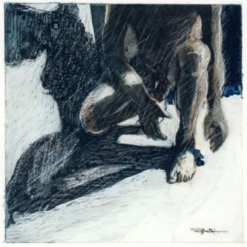 Peinture intitulée "Terres d'ombre, étu…" par Patrick Laurin, Œuvre d'art originale