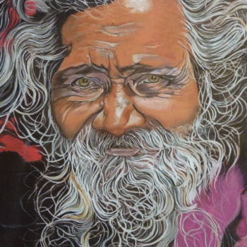 Dessin intitulée "portrait 2" par Patrick Le Garles, Œuvre d'art originale, Pastel