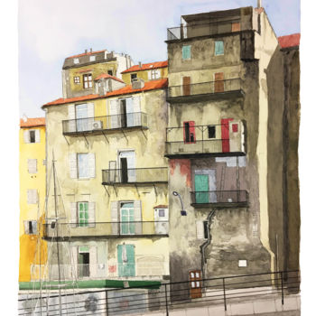 Painting titled "bastia.jpg" by Patrick Lecouffe, Original Artwork