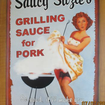 Painting titled "Saucy Suzie" by Patrick Lodwitz, Original Artwork, Oil