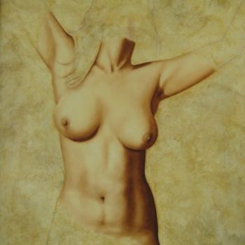 Картина под названием "Buste IV" - Patrick Lodwitz, Подлинное произведение искусства, Масло