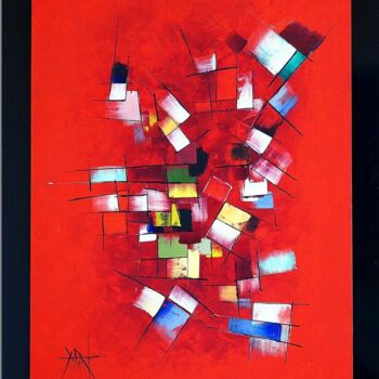 Peinture intitulée "SEVENTIES 08" par Patrick Marin, Œuvre d'art originale, Huile Monté sur Plexiglas