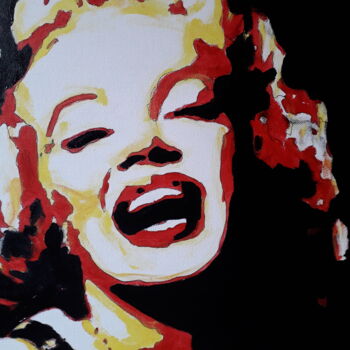 Malerei mit dem Titel "Marilyn Monroe" von Patrick Mauxion (MAUX), Original-Kunstwerk, Acryl Auf Keilrahmen aus Holz montiert