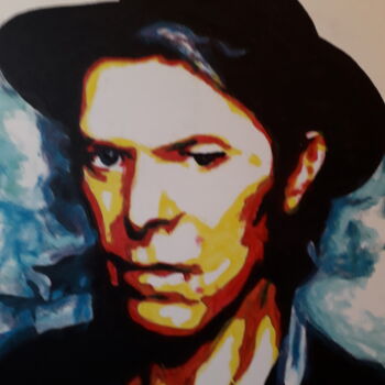 Peinture intitulée "David Bowie" par Patrick Mauxion (MAUX), Œuvre d'art originale, Acrylique Monté sur Châssis en bois