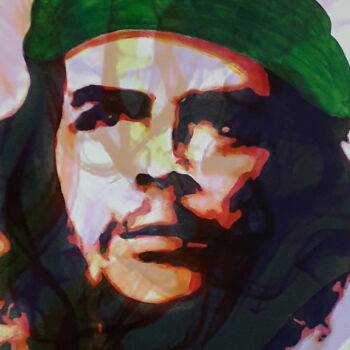 Digital Arts titled "Che Guevara" by Patrick Mauxion (MAUX), Original Artwork, 2D Digital Work Mounted on Other rigid panel