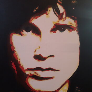Pittura intitolato "Jim Morrison" da Patrick Mauxion (MAUX), Opera d'arte originale, Acrilico Montato su Telaio per barella…