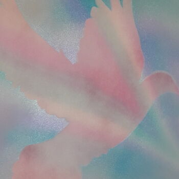 Arts numériques intitulée "La colombe" par Patrick Mauxion (MAUX), Œuvre d'art originale, Travail numérique 2D Monté sur Aut…