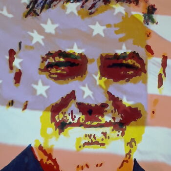 Arte digitale intitolato "George USA" da Patrick Mauxion (MAUX), Opera d'arte originale, Lavoro digitale 2D Montato su Altro…