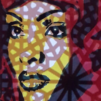 Digitale Kunst getiteld "L' Africaine M" door Patrick Mauxion (MAUX), Origineel Kunstwerk, 2D Digital Work Gemonteerd op And…