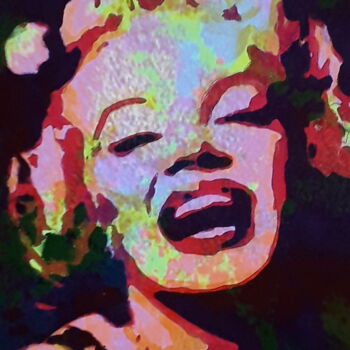Arts numériques intitulée "Marilyn Color" par Patrick Mauxion (MAUX), Œuvre d'art originale, Travail numérique 2D Monté sur…