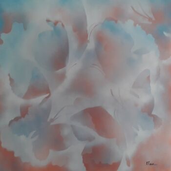 Pintura intitulada "Les papillons blancs" por Patrick Mauxion (MAUX), Obras de arte originais, Tinta spray