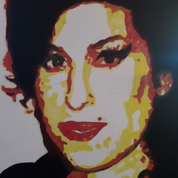 "Amy Winehouse" başlıklı Tablo Patrick Mauxion (MAUX) tarafından, Orijinal sanat, Akrilik Ahşap Sedye çerçevesi üzerine mont…