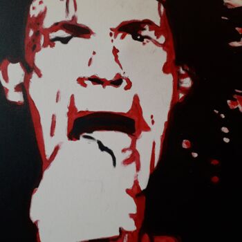Digital Arts titled "Mick Jagger  Les St…" by Patrick Mauxion (MAUX), Original Artwork, Acrylic Mounted on Other rigid panel